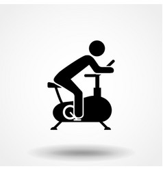 Person Riding Exercise Bike Icon