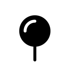 Rounded Push Pin Black Glyph Ui Icon