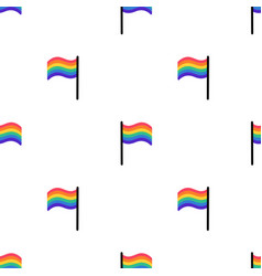 Seamless Pattern With Rainbow Colored Flag Lgbt