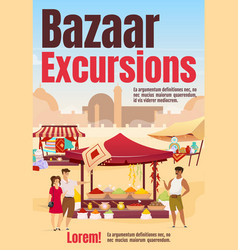 Bazaar Excursions Poster Flat Color Template