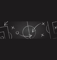 Dark Board Background With Football Tactics