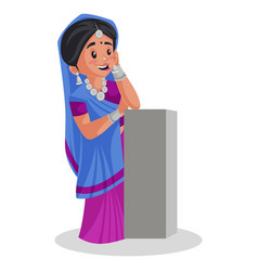 Indian Gujarati Woman Cartoon