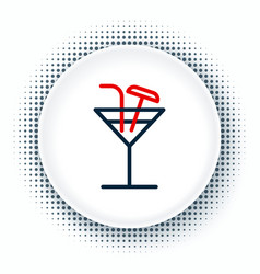 Line Cocktail Icon Isolated On White Background