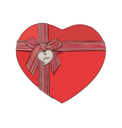 Of Vintage Red Heart Box With