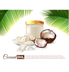 Coconut Oil Realistic Poster