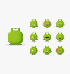 Cute Lpg Cylinder Character Design Set