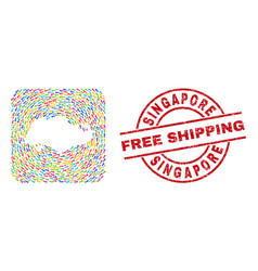 Free Shipping Rubber Seal And Singapore Map Motion