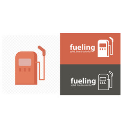 Gasoline Pump Nozzle Isolated Flat Asd Line Icon