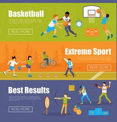 Horizontal Banners Of Kids Sport