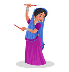 Indian Gujarati Woman Cartoon