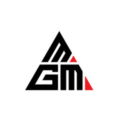 Mgm Triangle Letter Logo Design With Triangle