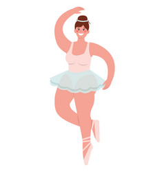 Overweight Woman Ballerina Body Positive