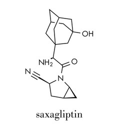 Saxagliptin Diabetes Drug Molecule Inhibitor