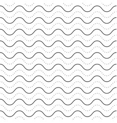 Subtle Seamless Pattern Dotted Wavy Lines