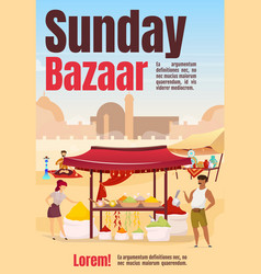 Sunday Bazaar Poster Flat Template Egypt