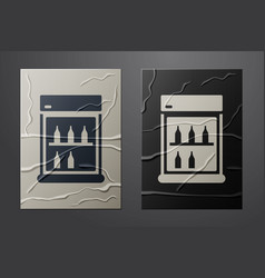 White Commercial Refrigerator To Store Drinks Icon