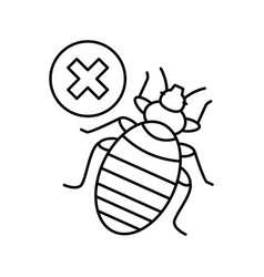 Bed Bug Treatment Line Icon