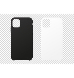 Black Mobile Phone Cover Mockup Digital Gadget