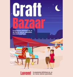 Craft Bazaar Poster Flat Color Template Turkish