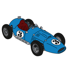 Retro Blue Racecar