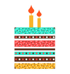 Flat Birthday Cake Icon