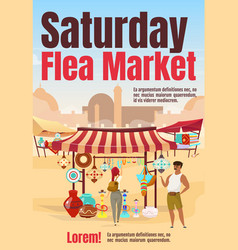 Saturday Flea Market Poster Flat Template