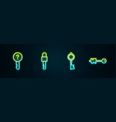 Set Line Undefined Key Locked Old And Glowing