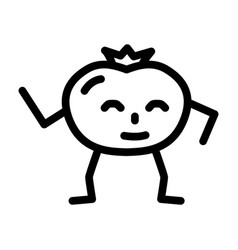 Tomato Character Line Icon