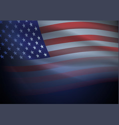 United States Of America Flag On Dark Background