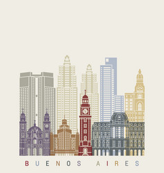 Buenos Aires V2 Skyline Poster