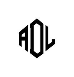 Adl Letter Logo Design With Polygon Shape