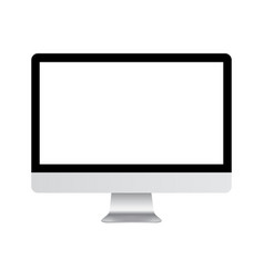 Computer Monitor With White Screen Mock Up