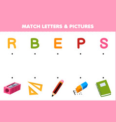 Education Game For Children Match Letters