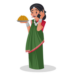 Indian Gujarati Woman Cartoon