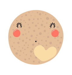 Planet Pluto With Kawaii Face Cute