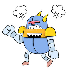 Robot Is Overheating Angry Hot Doodle Icon Image