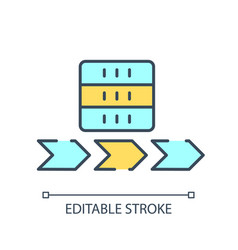 Data Flow Rgb Color Icon