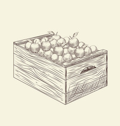 Full Fresh Apple Wooden Crate Box Box