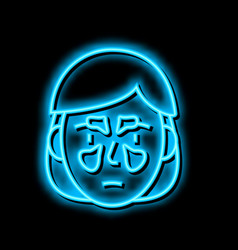 Sinus Problems Neon Glow Icon