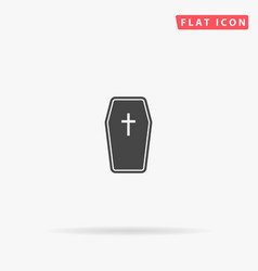 Wooden Coffin Flat Icon