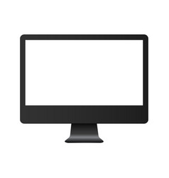 Computer Monitor With White Screen Mock Up