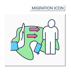 Forced Migration Color Icon