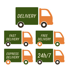 Set Of Delivery Icons Fast Free