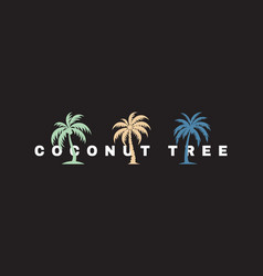 Tropical Retreat Icons Representing Coconut Trees