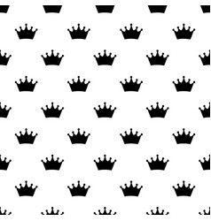 Black And White Princess Crown Seamless Pattern