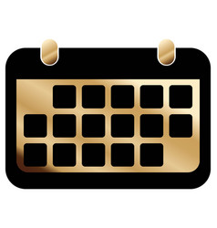 Calendar Or Days Week Icon In Gold Color