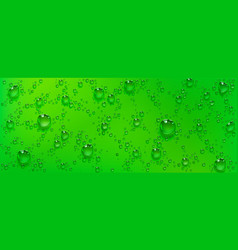 Condensation Water Drops On Green Background Rain