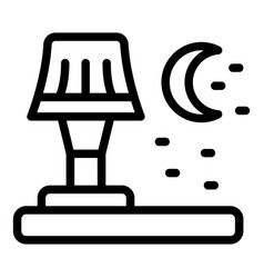 Night Lamp Icon Outline Sleep Disorder