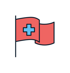 Medical Flag Related Icon