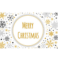 Merry Christmas New Year Card Banner Frame Border